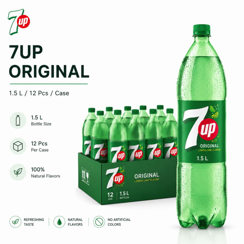 7UP Original 1.5 L/12 Pcs/case